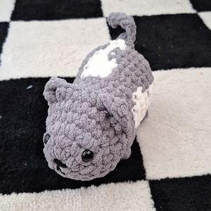 Handmade crochet knit cat